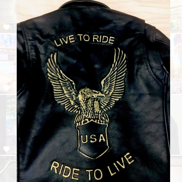 Leather Jacket (size XS, fits like S) - Picture 3 of 4